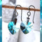 Light Turquoise Crystal Titanium Drop Earrings