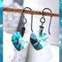 Light Turquoise Crystal Titanium Drop Earrings