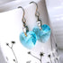 Light Turquoise Crystal Titanium Drop Earrings