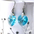 Light Turquoise Crystal Titanium Drop Earrings