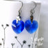 Majestic Royal Blue Crystal Titanium Drop Earrings