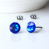Majestic Cobalt Blue Crystal Titanium Earrings, 6.5mm