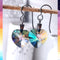Rainbow Paradise Crystal Titanium Drop Earrings