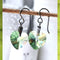 Peridot Green Crystal Titanium Drop Earrings
