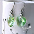 Peridot Green Crystal Titanium Drop Earrings