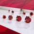 Red Cubic Zirconia Titanium Earrings