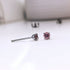 Peach Pink Cubic Zirconia Titanium Earrings