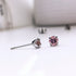 Peach Pink Cubic Zirconia Titanium Earrings