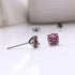 Peach Pink Cubic Zirconia Titanium Earrings