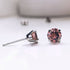 Peach Pink Cubic Zirconia Titanium Earrings
