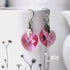 Rose Pink Crystal Titanium Drop Earrings