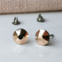 Rose Gold Crystal Titanium Earrings, 6.5mm