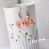 Rose Peach Crystal Titanium Drop Earrings