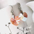 Rose Peach Crystal Titanium Drop Earrings