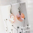 Rose Peach Crystal Titanium Drop Earrings