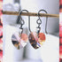 Rose Peach Crystal Titanium Drop Earrings