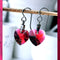 Scarlet Red Crystal Titanium Drop Earrings