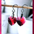 Scarlet Red Crystal Titanium Drop Earrings