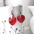 Siam Red Crystal Titanium Drop Earrings