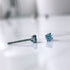Sky Blue Cubic Zirconia Titanium Earrings