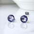Tanzanite Blue Crystal Titanium Earrings, 6.5mm