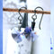 Tanzanite Blue Crystal Titanium Drop Earrings