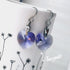 Tanzanite Blue Crystal Titanium Drop Earrings