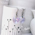 Violet Purple Crystal Titanium Drop Earrings