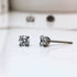 Clear Cubic Zirconia Titanium Earrings